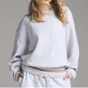 SKIMS Light Gray Oversized Crew Sweatshirt